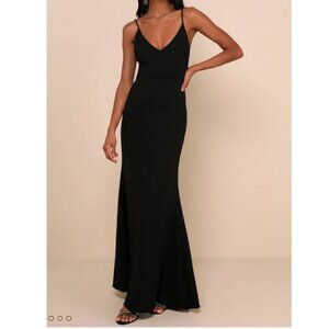 NWT Lulus Black Maxi Dress Gown size XS